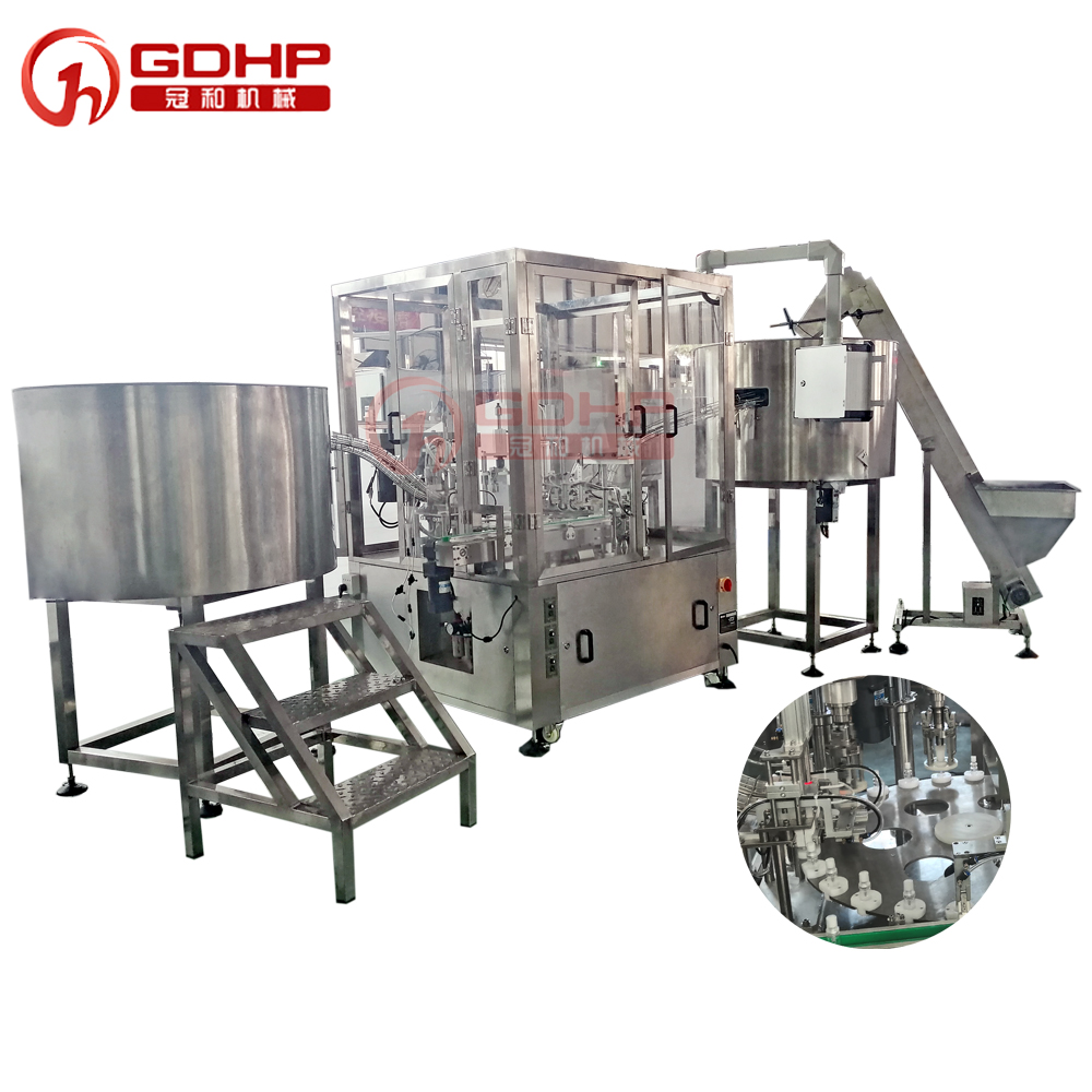 全自动双工位精华液灌装旋盖一体机